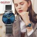 OLEVS marque femmes maille bracelet à la mode montres à Quartz montre étanche résistant à l&#39;eau fonction Relogio Feminino